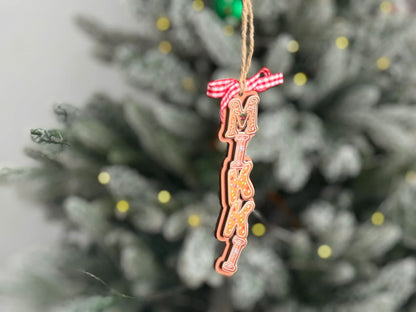Personalized Gingerbread Letter Ornament 2026 | Custom 3D Name Tag | Kids Christmas Gift | Acrylic & Wood Layer Holiday Decor - product image 13