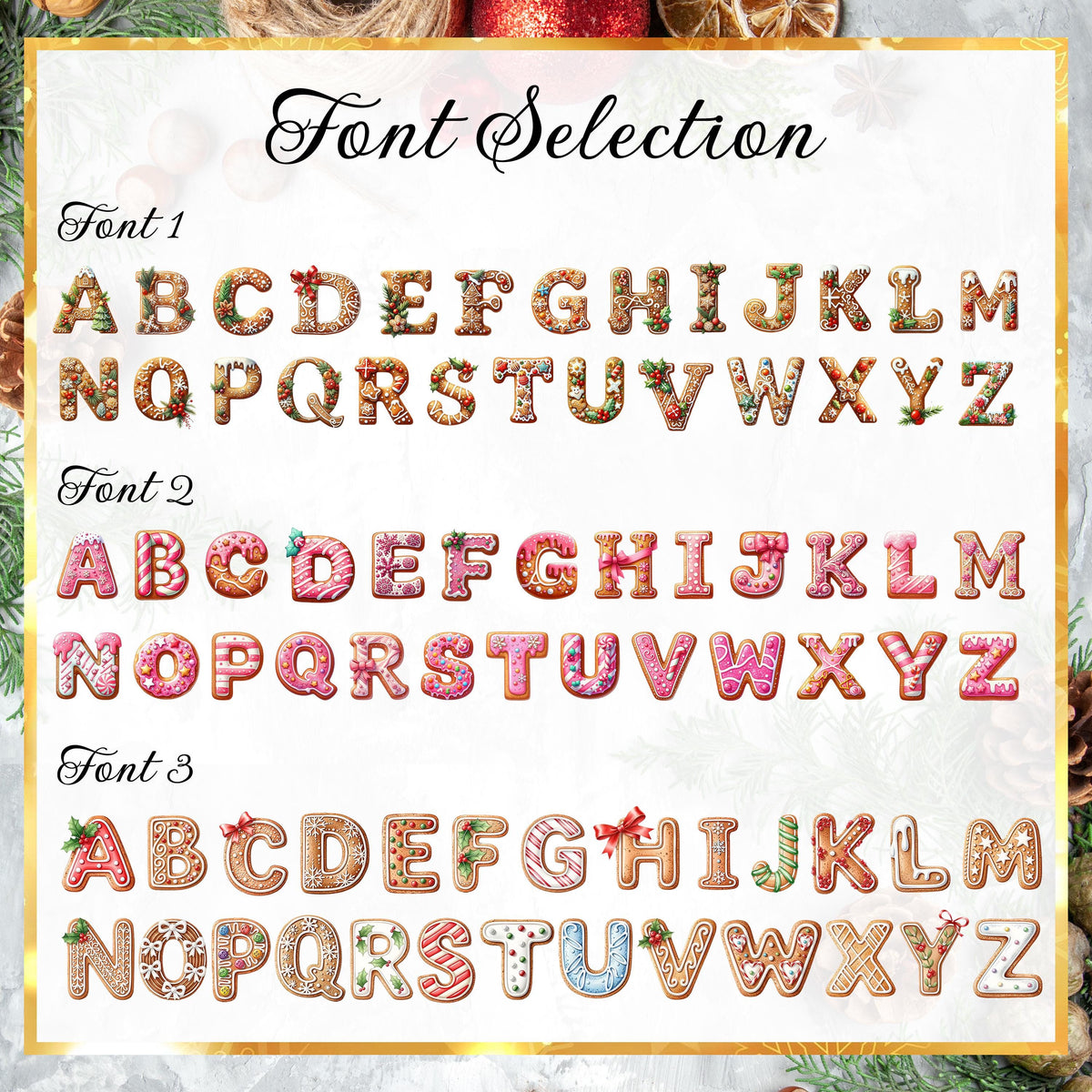 Custom Gingerbread Alphabet Ornaments, Personalised Christmas Decorations, Christmas Baubles, Christmas Name Tags, Kids Christmas Gifts - product image 7