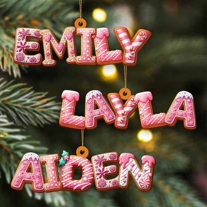 Custom Gingerbread Alphabet Ornaments, Personalised Christmas Decorations, Christmas Baubles, Christmas Name Tags, Kids Christmas Gifts - product image 5
