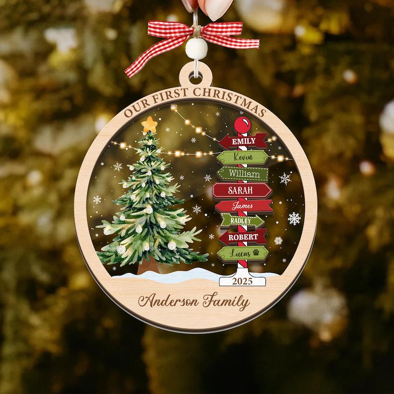 Personalized Family Name Christmas Tree Ornaments, Family Name Ornament, Grandkids Names , Family Keepsake, Gift for Families 2026 - product image 7
