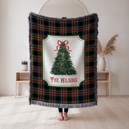 Personalized Christmas Blanket Family, Christmas Gift, Family Name Blanket for Xmas, Christmas Woven Blanket, Xmas Decoration Family Gift - product image 5
