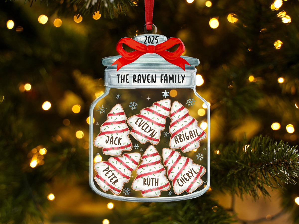 Christmas Ornaments, Personalized Family Name Christmas Ornaments, Family Christmas Jar Ornament, Christmas Tree Ornament, Holiday Keepsake - product image 5