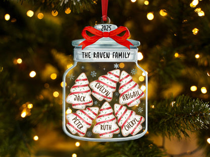 Christmas Ornaments, Personalized Family Name Christmas Ornaments, Family Christmas Jar Ornament, Christmas Tree Ornament, Holiday Keepsake - product image 5