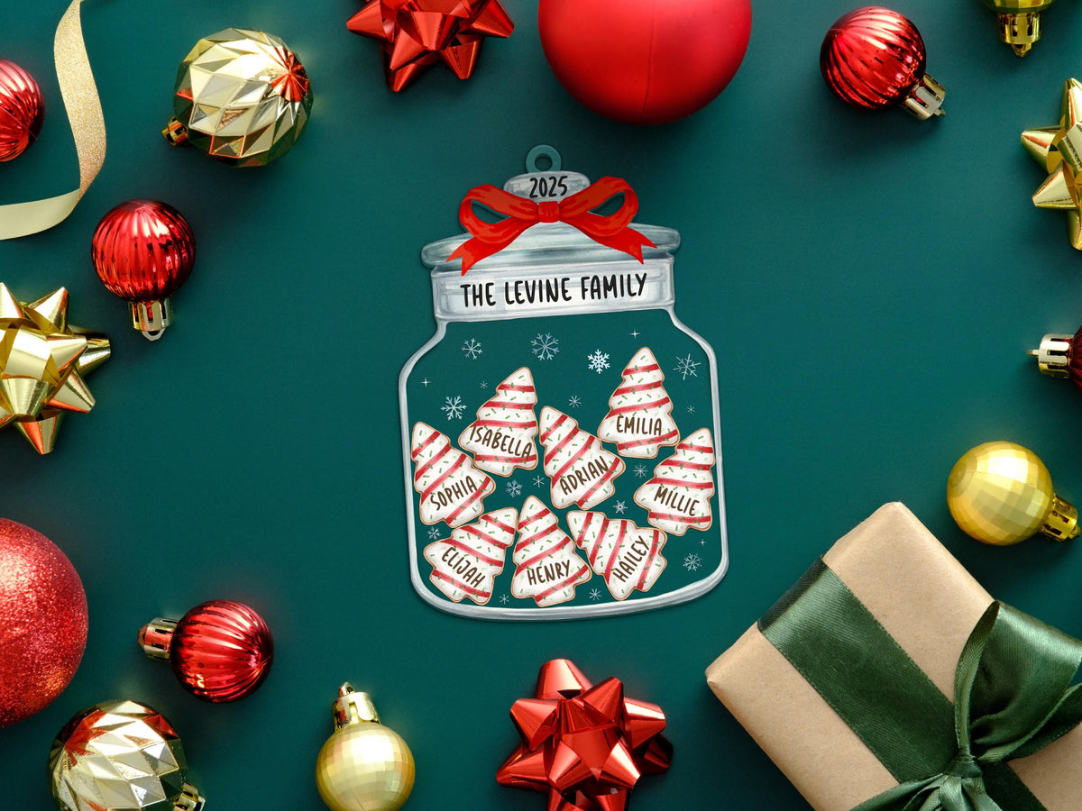 Christmas Ornaments, Personalized Family Name Christmas Ornaments, Family Christmas Jar Ornament, Christmas Tree Ornament, Holiday Keepsake - product image 6