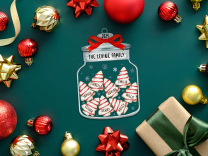 Christmas Ornaments, Personalized Family Name Christmas Ornaments, Family Christmas Jar Ornament, Christmas Tree Ornament, Holiday Keepsake - product image 6