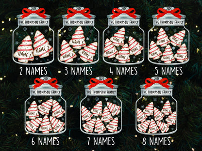 Christmas Ornaments, Personalized Family Name Christmas Ornaments, Family Christmas Jar Ornament, Christmas Tree Ornament, Holiday Keepsake - product image 2