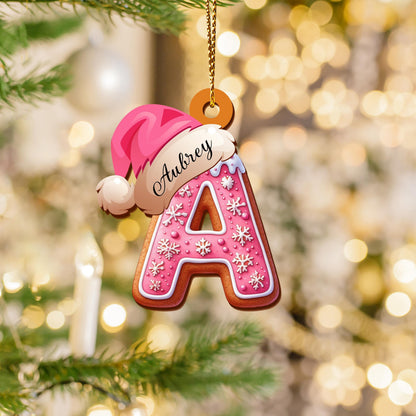 Personalized Gingerbread Letter Ornament, Custom Initial Christmas Decoration, Stocking Name Tags, Family Holiday Keepsake Ornaments - product image 9