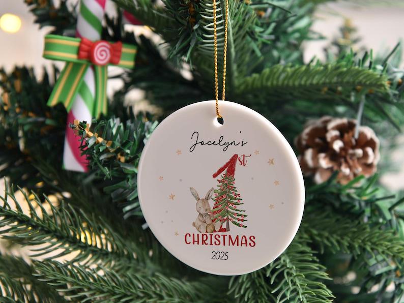 Baby’s First Christmas Ornament 2026 | Custom Baby Keepsake | Personalized Newborn Gift | Baby 1st Xmas Bauble | Kids Christmas Decoration - product image 3