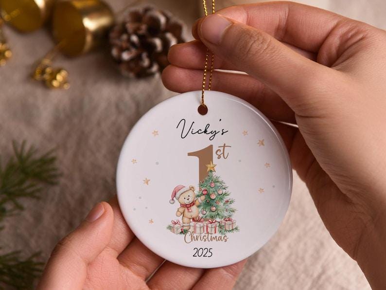 Baby’s First Christmas Ornament 2026 | Custom Baby Keepsake | Personalized Newborn Gift | Baby 1st Xmas Bauble | Kids Christmas Decoration - product image 8