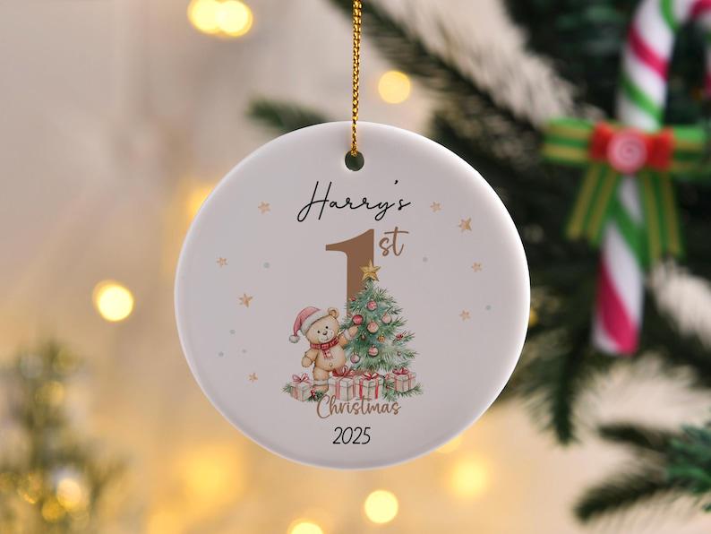Baby’s First Christmas Ornament 2026 | Custom Baby Keepsake | Personalized Newborn Gift | Baby 1st Xmas Bauble | Kids Christmas Decoration - product image 9