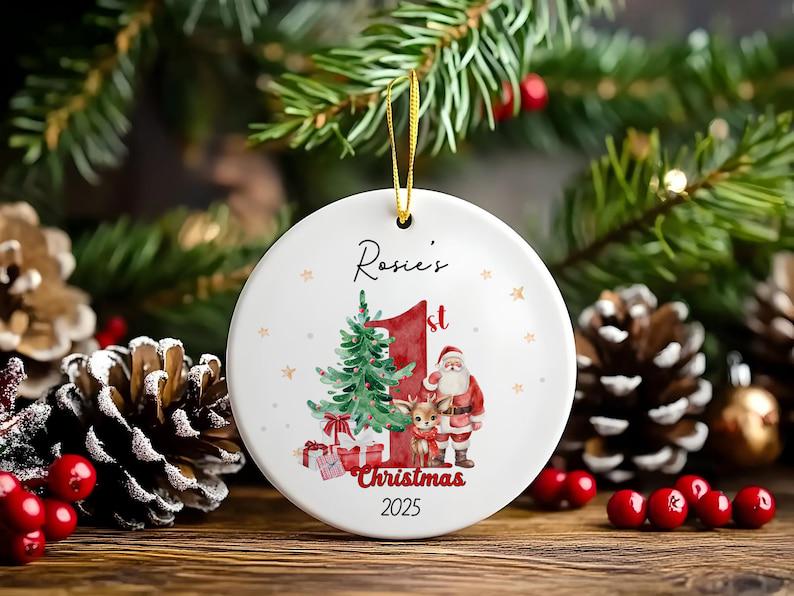 Baby’s First Christmas Ornament 2026 | Custom Baby Keepsake | Personalized Newborn Gift | Baby 1st Xmas Bauble | Kids Christmas Decoration - main product image