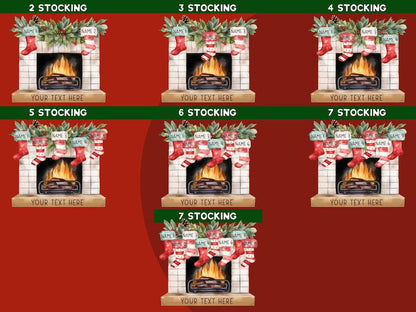Personalized Family Christmas Ornament 2026 | Custom Stockings on Fireplace Design | Family Name Ornament | Holiday Tree Gift - product image 3