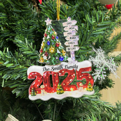 Family Name Christmas Tree Ornaments, Personalized Family Name Ornament, Christmas Tree Ornament Family Names 2026, Holiday Keepsake - product image 2