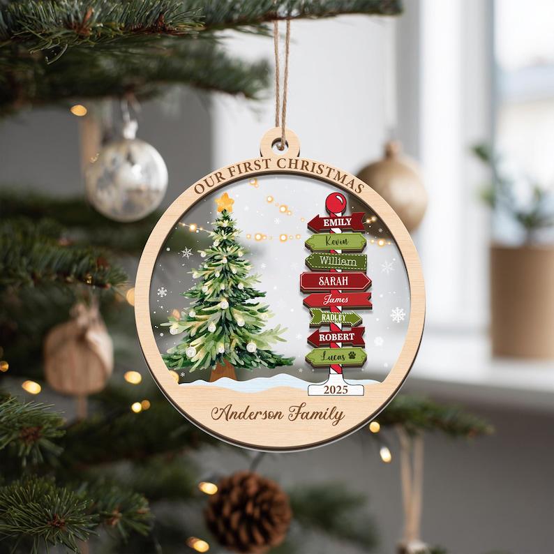 Personalized Family Name Christmas Tree Ornaments, Family Name Ornament, Grandkids Names , Family Keepsake, Gift for Families 2026 - product image 2