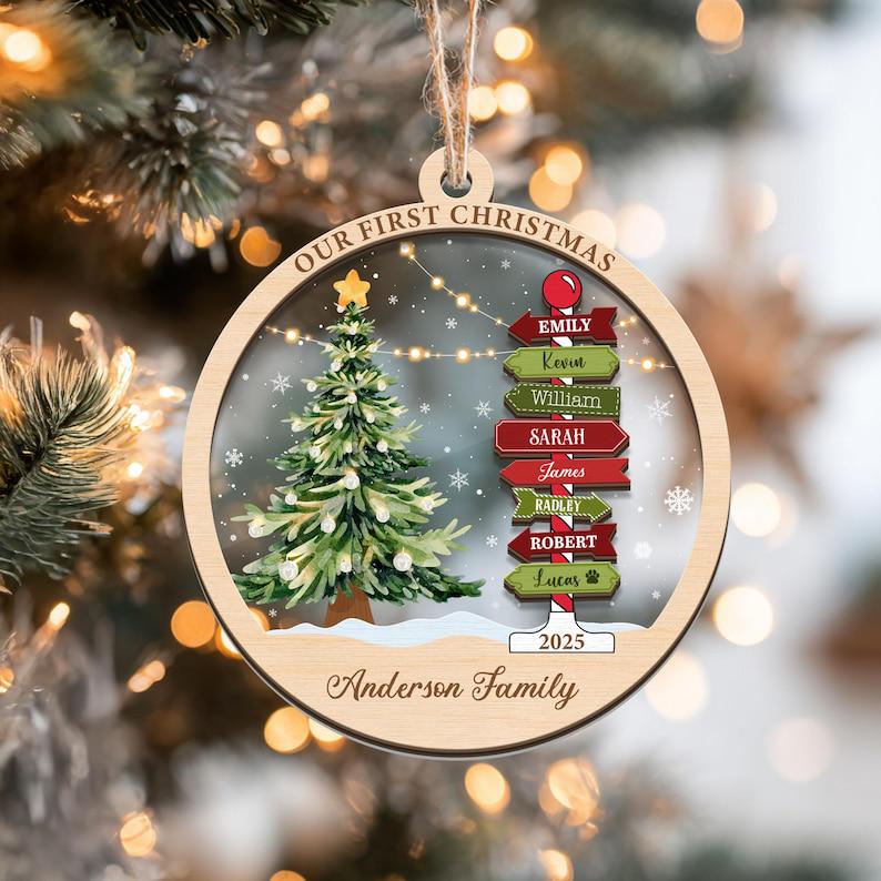 Personalized Family Name Christmas Tree Ornaments, Family Name Ornament, Grandkids Names , Family Keepsake, Gift for Families 2026 - product image 4