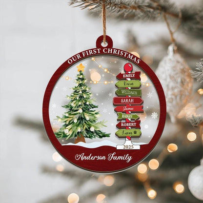 Personalized Family Name Christmas Tree Ornaments, Family Name Ornament, Grandkids Names , Family Keepsake, Gift for Families 2026 - product image 5