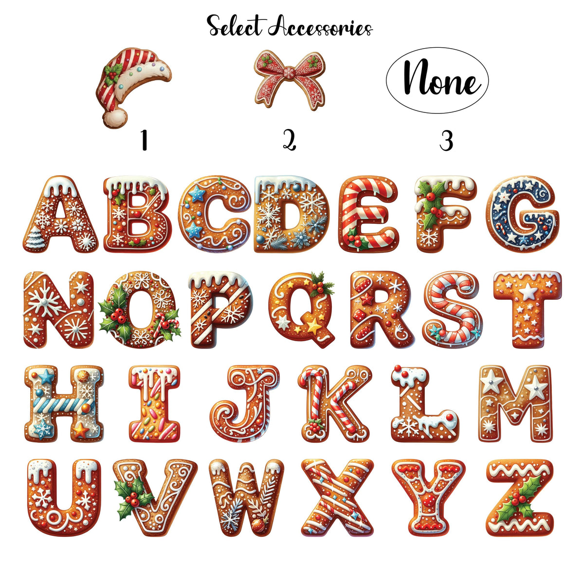 Custom Gingerbread Alphabet Ornaments, Personalised Christmas Decorations, Personalised Christmas Baubles, Christmas Name Tags, Kids Gifts - product image 5