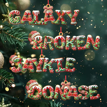 Personalized Gingerbread Alphabet Ornament, Custom Name Christmas Ornament, Cute Cookie Letter Decor, Holiday Tree Gift, Xmas Name Hanging - product image 7