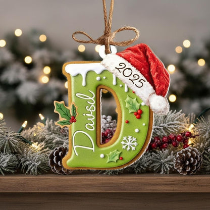 Personalized Gingerbread Letter Ornament, Custom Kids Name Ornament, Stocking Tag for Christmas, Kids Christmas Gift, Christmas Ornament - product image 4