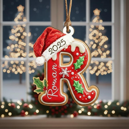 Personalized Gingerbread Letter Ornament, Custom Kids Name Ornament, Stocking Tag for Christmas, Kids Christmas Gift, Christmas Ornament - product image 6