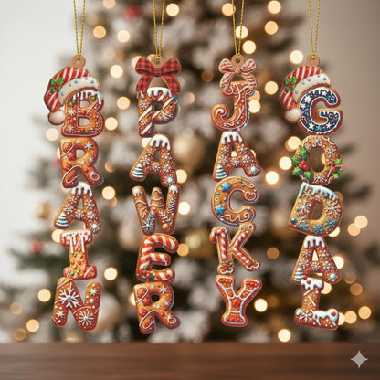Custom Gingerbread Alphabet Ornaments, Personalised Christmas Decorations, Personalised Christmas Baubles, Christmas Name Tags, Kids Gifts - product image 9