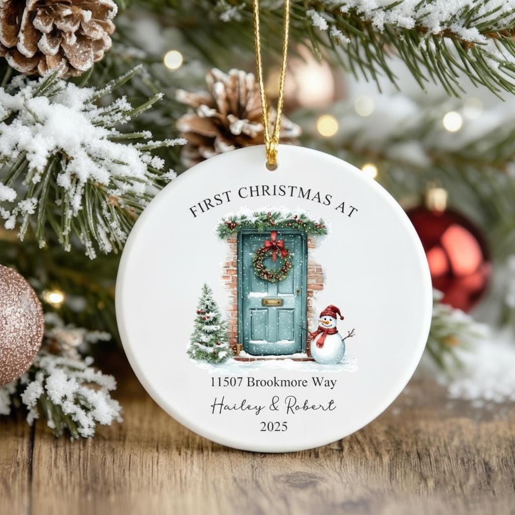 Custom New Home Ornament 2026, Our First Christmas in New Home Ornament, First Home Christmas Ornament, New House Ornament, Newlywed Gift - product image 4