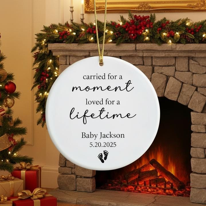 Personalized Baby Memorial Ornament, Custom Baby Loss Ornament, Miscarriage Ornament, Infant Loss Keepsake, Baby Memorial, Sympathy Gift - product image 4
