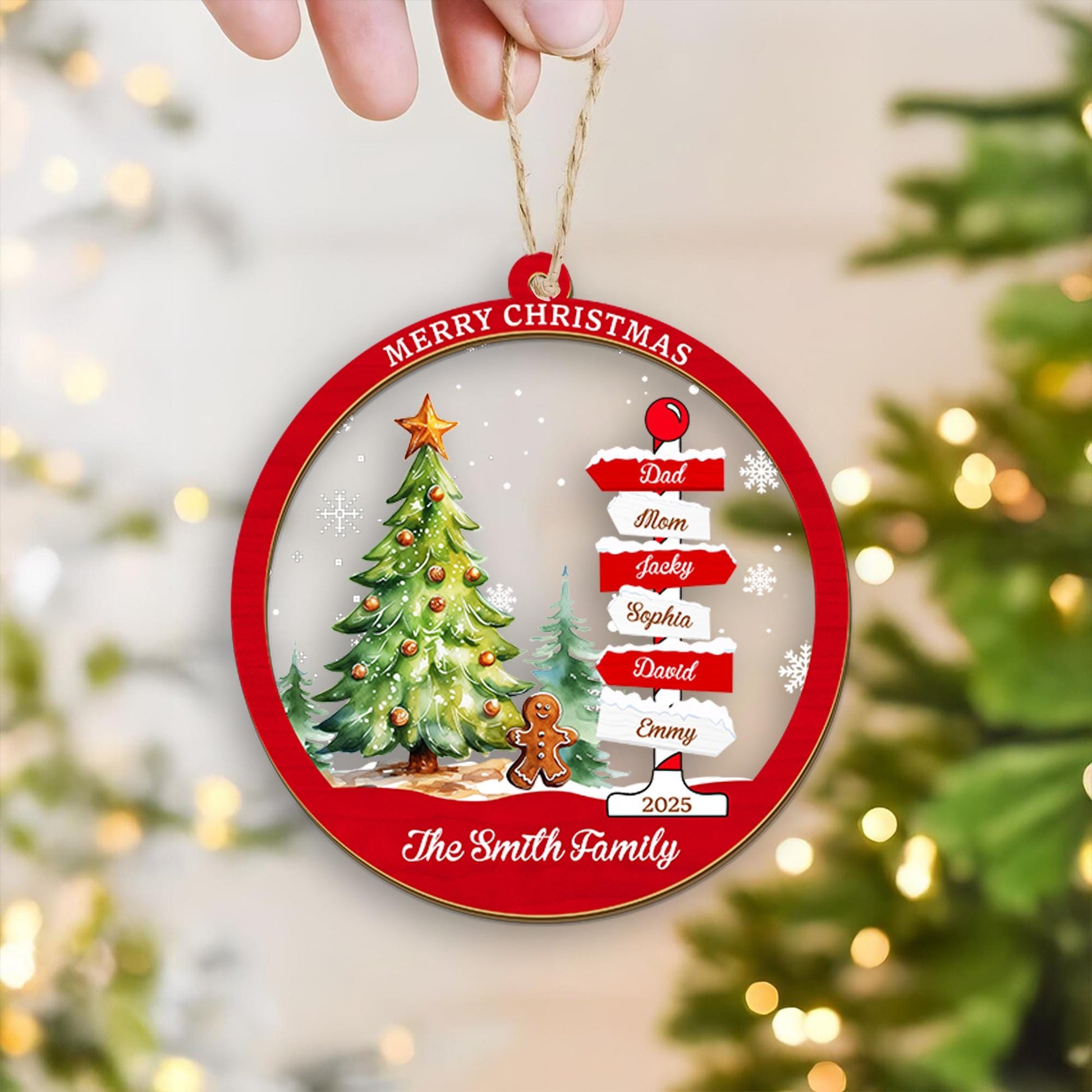 Family Name Christmas Tree Ornaments, Personalized Family Name Ornament, Christmas Tree Ornament Family Names 2026, Holiday Keepsake - product image 7