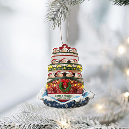 Personalized Cruise Ship Ornament 2026, Family Vacation Souvenir, Custom Names Trip Gift, Boat Travel Keepsake, Group Cruise Memory - product image 2