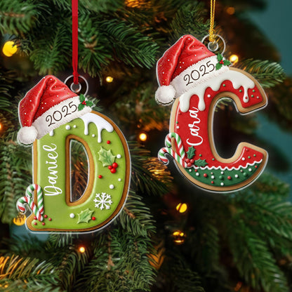 Personalized Gingerbread Letter Ornament, Custom Kids Name Ornament, Stocking Tag for Christmas, Kids Christmas Gift, Christmas Ornament - product image 5