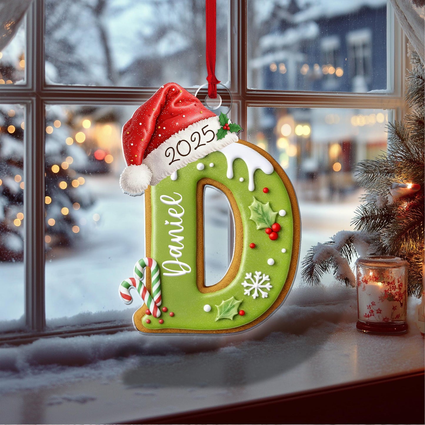 Personalized Gingerbread Letter Ornament, Custom Kids Name Ornament, Stocking Tag for Christmas, Kids Christmas Gift, Christmas Ornament - product image 7