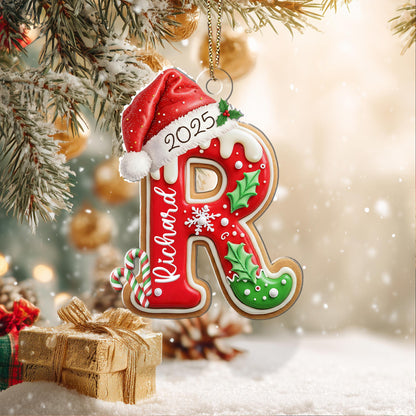 Personalized Gingerbread Letter Ornament, Custom Kids Name Ornament, Stocking Tag for Christmas, Kids Christmas Gift, Christmas Ornament - product image 8