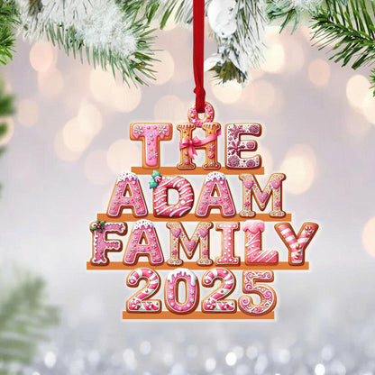 Custom Family Name Gingerbread Alphabet Ornament, 2026 Family Christmas Tree Ornament, Personalized Holiday Ornament - product image 5