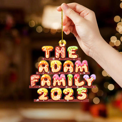 Custom Family Name Gingerbread Alphabet Ornament, 2026 Family Christmas Tree Ornament, Personalized Holiday Ornament - product image 7