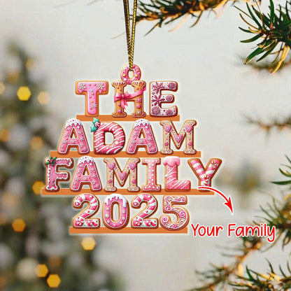Custom Family Name Gingerbread Alphabet Ornament, 2026 Family Christmas Tree Ornament, Personalized Holiday Ornament - product image 2
