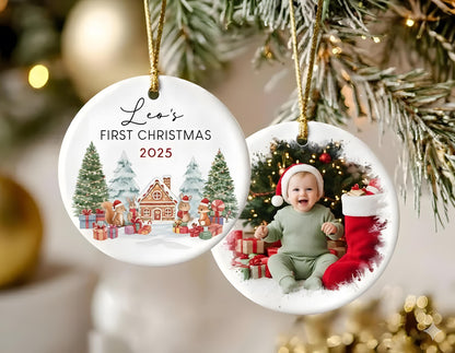 Custom Photo Ornament, Personalized Watercolor Ornaments, Christmas Ornaments 2026, Family Portrait Ornament, Couple Ornament, Bestie Gift - product image 2