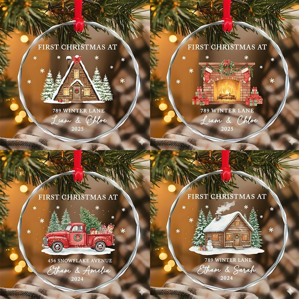 Personalized First Christmas New Home Ornament, Custom House Ornament with Address, New Home Christmas Gift, First Home Keepsake 2026 - product image 4