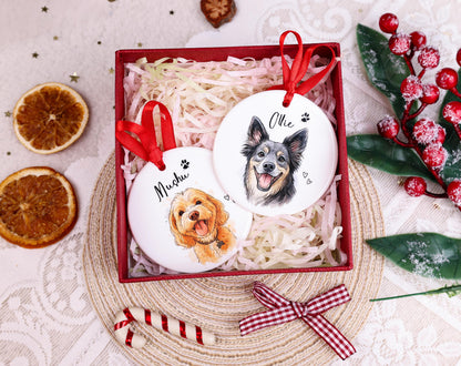 Personalized Watercolor Pet Photo Ornament: Custom Memorial Keepsake - product image 12