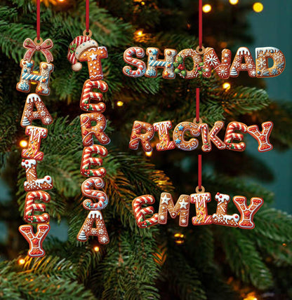 Custom Gingerbread Alphabet Ornaments, Personalised Christmas Decorations, Personalised Christmas Baubles, Christmas Name Tags, Kids Gifts - product image 4