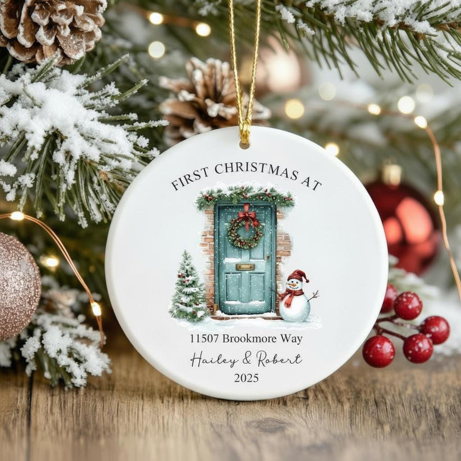 Custom New Home Ornament 2026, Our First Christmas in New Home Ornament, First Home Christmas Ornament, New House Ornament, Newlywed Gift - main product image