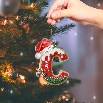 Personalized Gingerbread Letter Ornament, Custom Kids Name Ornament, Stocking Tag for Christmas, Kids Christmas Gift, Christmas Ornament - product image 3