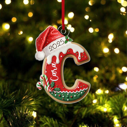 Personalized Gingerbread Letter Ornament, Custom Kids Name Ornament, Stocking Tag for Christmas, Kids Christmas Gift, Christmas Ornament - product image 4