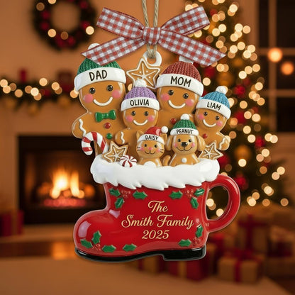 Custom 2D Acrylic Family Name Ornament, Personalized Names & Year, Christmas Keepsake, Family Members Name Ornament - product image 3