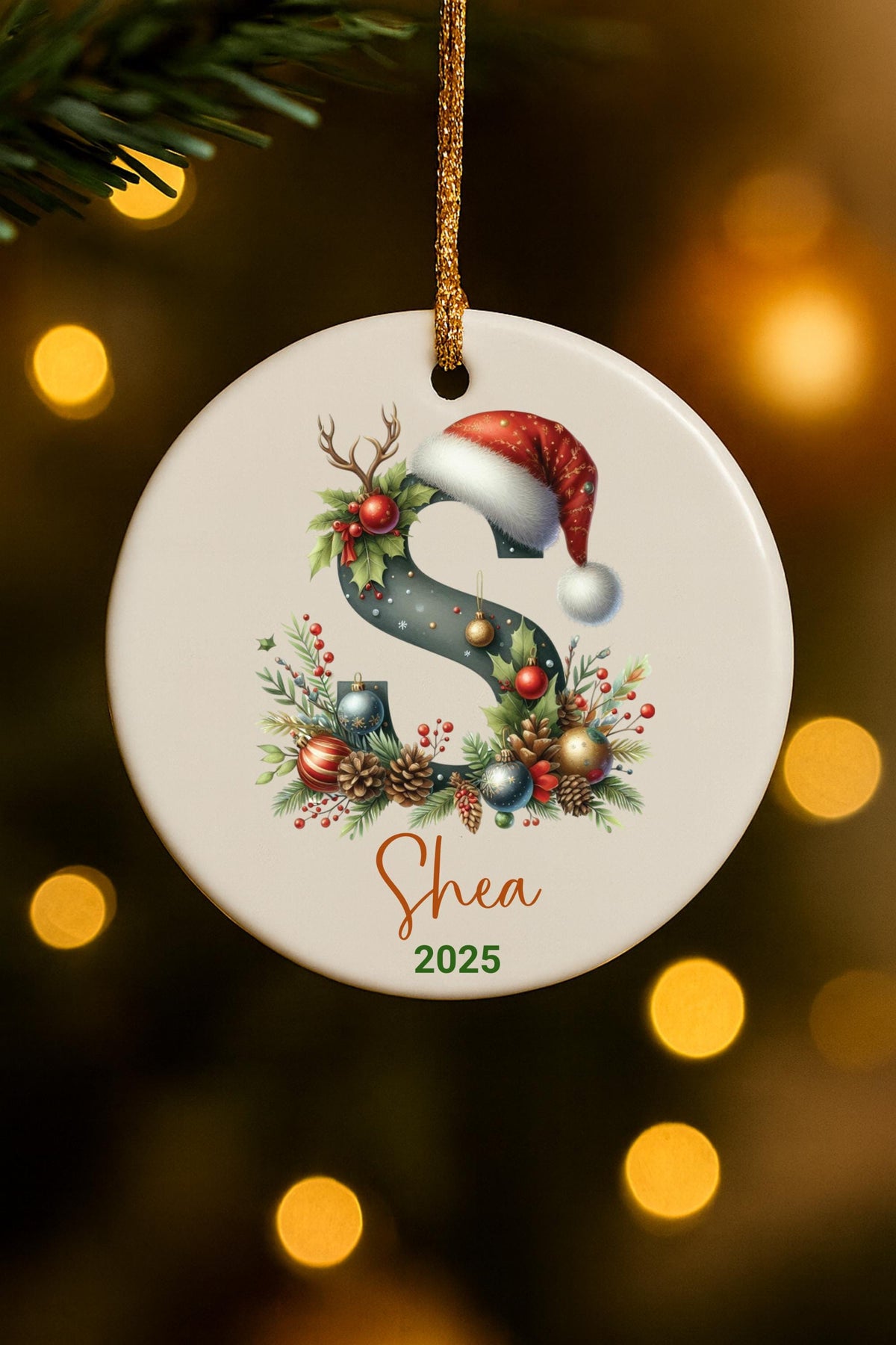 Personalized Monogram Keepsake Ornament 2026 – Custom Initial Name Decor, Family Memory Gift, Holiday & Yearly Ornament - product image 6