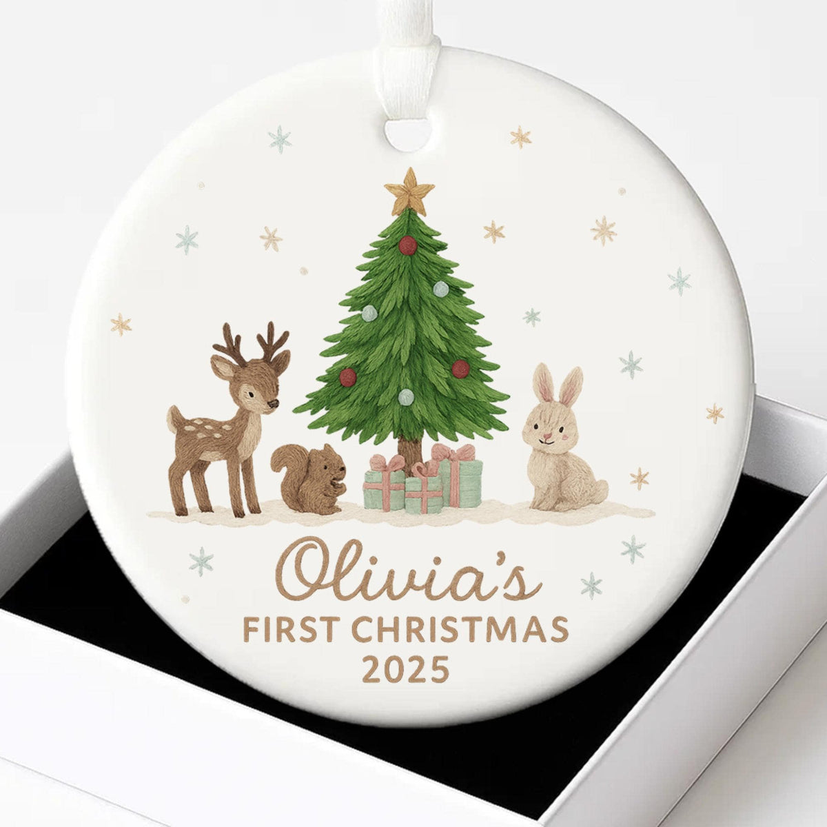 baby's first christmas ornament personalized, babies 1st year gift - product image 4