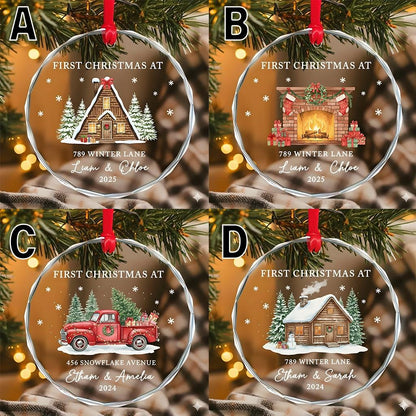 Personalized First Christmas New Home Ornament, Custom House Ornament with Address, New Home Christmas Gift, First Home Keepsake 2026 - product image 5