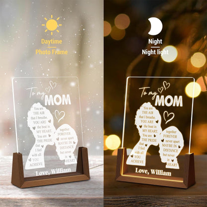 Sentimental Gift for Mom Plaque, Mother Son Custom LED Light, Meaningful Mother Birthday Gift, Custom Poetry Plaque Plaque Plaque - product image 5