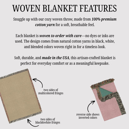 Custom Wedding Woven Blanket, Last Name Floral Throw, Personalized Woven Throw Blanket For Couples, Just Married Gift - product image 9