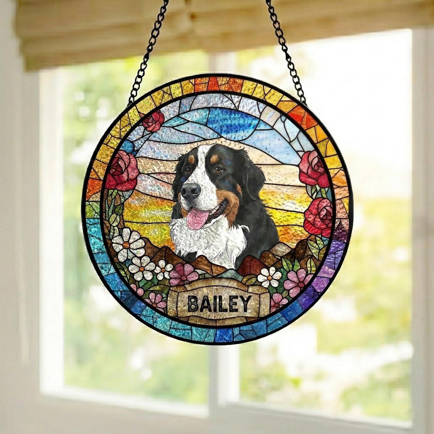 Personalized Pet Photo Glass Suncatcher, Custom Pet Name Window Hanging, Any Pet Lover Gift, Memorial Keepsake - product image 10