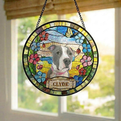Personalized Pet Photo Glass Suncatcher, Custom Pet Name Window Hanging, Any Pet Lover Gift, Memorial Keepsake - product image 8